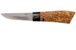 Couteaux de poche Magasin 37 Autine Puukko, Curly Birch, Elmax, Fourreau RH Brun
