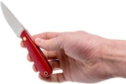 Brisa Necker 70 Alice, Red Micarta, Leather Sheath 9819 -Couteaux de poche Magasin ENZ 9819 06 enzo enz 9819 06