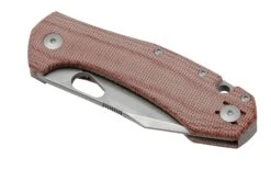GiantMouse ACE Atelier, Elmax Stonewashed, Red Canvas Micarta, Couteau De Poche -Couteaux de poche Magasin GMATELIER RED CANVAS 06 giantmouse