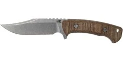 Rick Hinderer Ranch Bowie Natural Canvas Micarta, Stonewashed, Couteau Bowie
