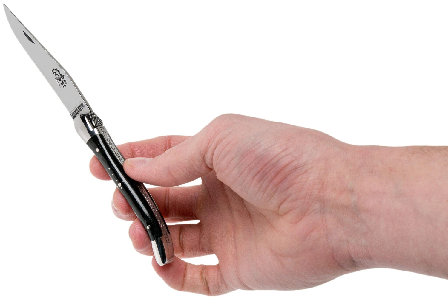 Forge De Laguiole 129INTCNOIBRI 9cm, Micarta Noir, Couteau Laguiole 8 Forge De Laguiole 129INTCNOIBRI 9cm, Micarta Noir, Couteau Laguiole – Image 8