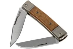 LionSteel BestMan BM13 CVN Natural Canvas Micarta Couteau De Poche Slipjoint