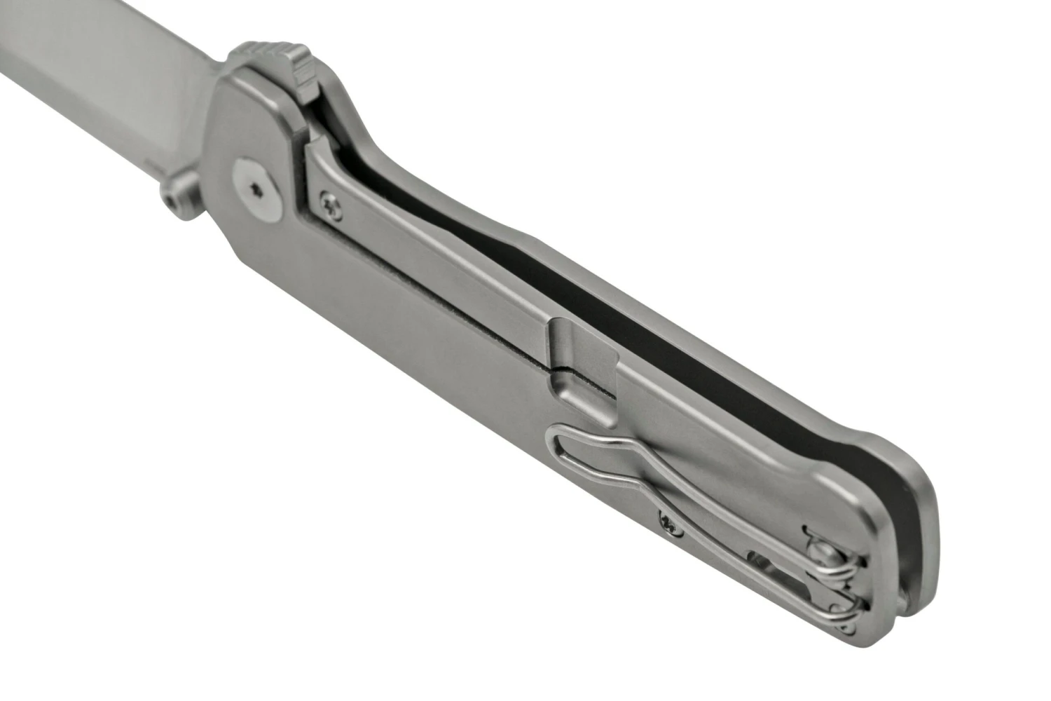 QSP Knife Penguin XL QS130XL-A, Satin 20CV, Beadblasted Titanium, Couteau De Poche 4 QSP Knife Penguin XL QS130XL-A, Satin 20CV, Beadblasted Titanium, Couteau De Poche – Image 4