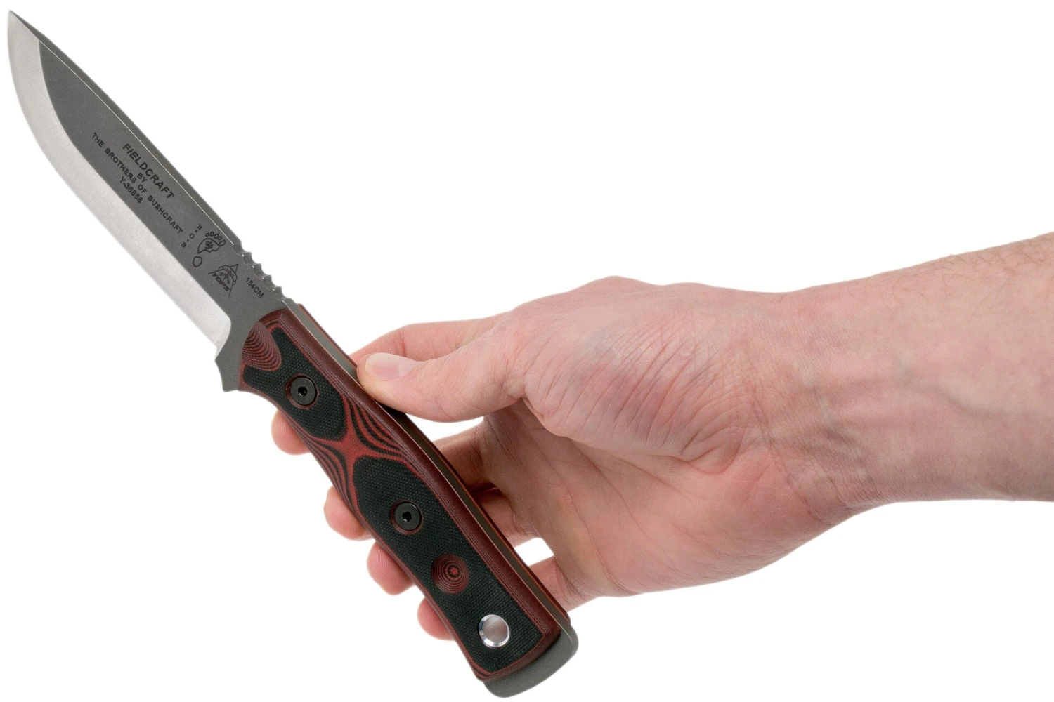 TOPS Knives B.O.B. Fieldcraft 154CM Red/Black G10 BROS-154-RB Couteau Bushcraft 6 TOPS Knives B.O.B. Fieldcraft 154CM Red/Black G10 BROS-154-RB Couteau Bushcraft – Image 6