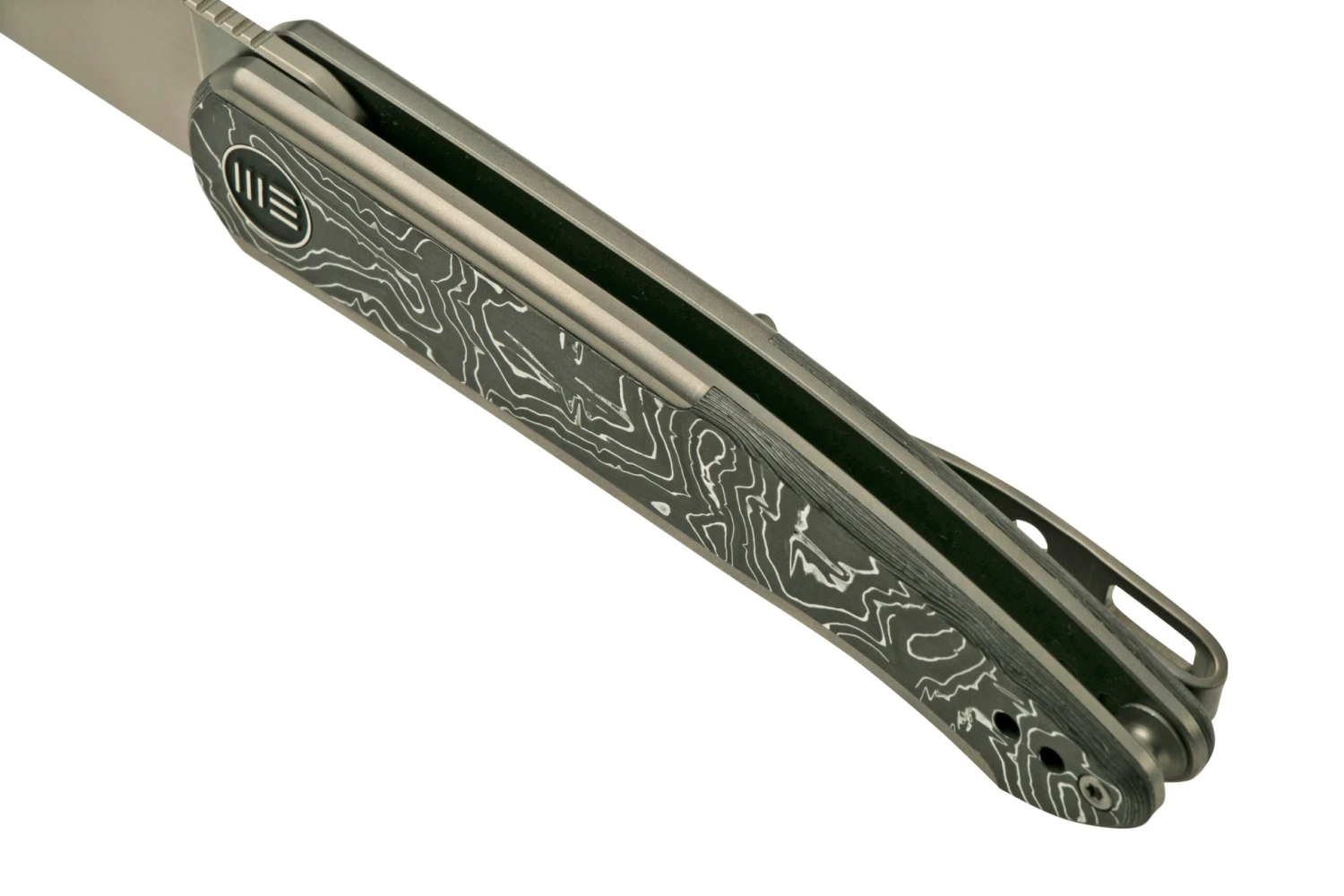 WE Knife Smooth Sentinel WE20043-5, 20CV, Titanium, Aluminium Foil Carbon Fiber, Couteau De Poche 7 WE Knife Smooth Sentinel WE20043-5, 20CV, Titanium, Aluminium Foil Carbon Fiber, Couteau De Poche – Image 7