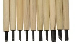 Yoshiharu W-10 Mitomoto Couteaux à Bois Japonais, Set De 10 Avec étui En Tissu 6 Yoshiharu W-10 Mitomoto Couteaux à Bois Japonais, Set De 10 Avec étui En Tissu -Couteaux de poche Magasin YSH 016 03 yoshiharu